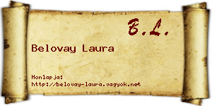 Belovay Laura névjegykártya